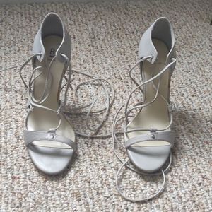 Light Grey strappy heels